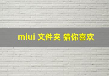 miui 文件夹 猜你喜欢